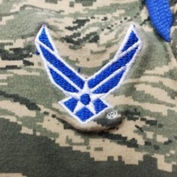 Tiny Trooper, Air Force Logo,  Camo,  0-3 Month Baby Bodysuit. - Picture 2 of 6